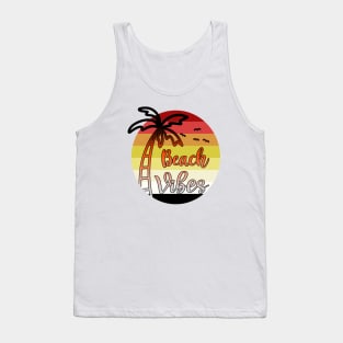 Beach Vibes // Palm tree Sunset Design Tank Top